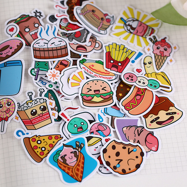 40pcs Creative Kawaii Self-made Warming Food Sticker/ Beautiful /decorative  /diy Craft Photo Album - Stationery Sticker - AliExpress